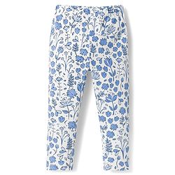 Babyhug Cotton Knit Slim Fit Full Length Leggings with Polka Dots & Floral Print Pack of 3 - Multicolor