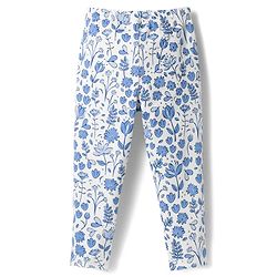 Babyhug Cotton Knit Slim Fit Full Length Leggings with Polka Dots & Floral Print Pack of 3 - Multicolor