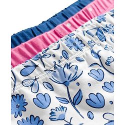 Babyhug Cotton Knit Slim Fit Full Length Leggings with Polka Dots & Floral Print Pack of 3 - Multicolor