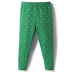 Babyhug Cotton Lycra Full Length Leggings With Floral Print Pack Of 3 - White Green & Pink