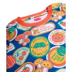 Babyhug Cotton Knit Half Sleeves T-Shirt with Tropical Theme Print - Multicolor
