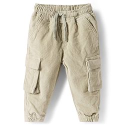 Babyhug Cotton Woven Full Sleeves Leaf Printed Shirt & Trouser Set - Beige