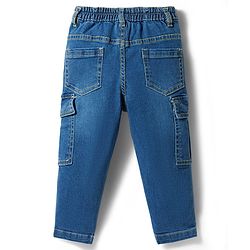 Babyhug Cotton Woven Full Sleeves Shirt & Denim Jeans Set - Blue
