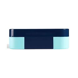 Babyhug 3 Compartment Insulated Lunch Box- Space Theme Navy Blue| 450 ml + 200 ml + 200 ml| BPA Free| Food Grade| Individual Air Tight Lids| School Lunch & Snack Box| Perfect for Travel - Blue