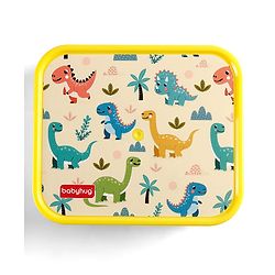 Babyhug 3 Compartment Insulated Lunch Box- Space Theme Navy Blue| 450 ml + 200 ml + 200 ml| BPA Free| Food Grade| Individual Air Tight Lids| School Lunch & Snack Box| Perfect for Travel - Blue
