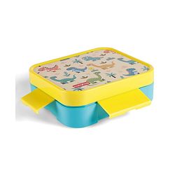 Babyhug 3 Compartment Insulated Lunch Box- Space Theme Navy Blue| 450 ml + 200 ml + 200 ml| BPA Free| Food Grade| Individual Air Tight Lids| School Lunch & Snack Box| Perfect for Travel - Blue
