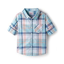Babyhug Cotton Woven Full Sleeves Checkered Shirt & Trouser Set - Multicolor