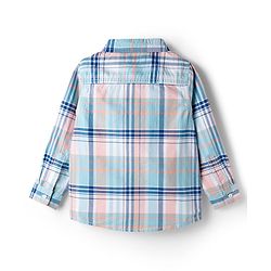 Babyhug Cotton Woven Full Sleeves Checkered Shirt & Trouser Set - Multicolor