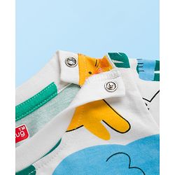 Babyhug Cotton Knit Half Sleeves T-Shirt with Jungle Theme Print - Multicolor
