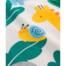 Babyhug Cotton Knit Half Sleeves T-Shirt with Jungle Theme Print - Multicolor