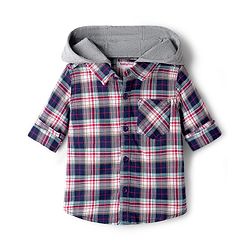 Babyhug Cotton Woven Full Sleeves Checkered Shirt & Denim Jeans Set with Detachable Hood - Multicolor