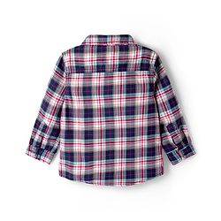 Babyhug Cotton Woven Full Sleeves Checkered Shirt & Denim Jeans Set with Detachable Hood - Multicolor