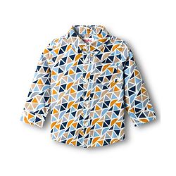 Babyhug Cotton Woven Full Sleeves Printed Shirt & Jeans Set - Multicolour & Blue