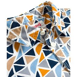 Babyhug Cotton Woven Full Sleeves Printed Shirt & Jeans Set - Multicolour & Blue