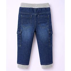 Babyhug Single Jersey Knit Full Sleeves Striped Twofer T-Shirt & Denim Jeans Set - Multicolor