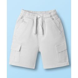 Babyhug Cotton Woven Half Sleeves Checks Shirt & Shorts Set - Multicolor & White