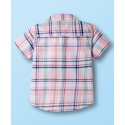 Babyhug Cotton Woven Half Sleeves Checks Shirt & Shorts Set - Multicolor & White