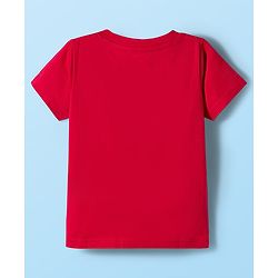 Babyhug Cotton Knit Half Sleeves Striped & Vehicle Printed T-Shirts Pack of 3 - Navy Blue Red & White