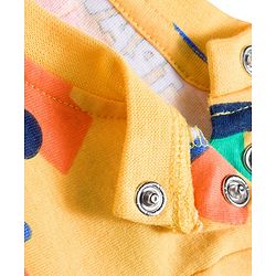 Babyhug Cotton Knit Half Sleeves T-Shirts with Vehicle Print & Stripes Pack of 3 - Red Yellow & Blue