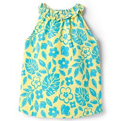 Babyhug Cotton Knit Sleeveless Top with Floral Print - Yellow