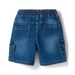 Babyhug Cotton Woven Half Sleeves Camping Printed Shirt & Denim Shorts Set - Blue