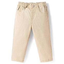 Babyhug Cotton Woven Full Sleeves Checkered Shirt & Trouser Set - Beige