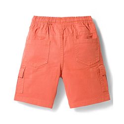 Babyhug Cotton Woven Half Sleeves Shirt & Shorts Set with Tropical Theme Print - Rust Orange & White
