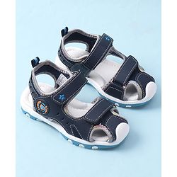 Cute Walk by Babyhug Velcro Closure Sandals - Navy Blue