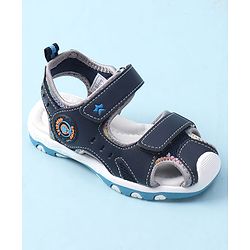 Cute Walk by Babyhug Velcro Closure Sandals - Navy Blue