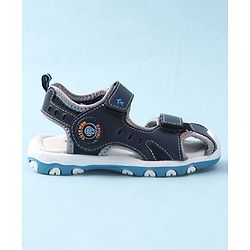 Cute Walk by Babyhug Velcro Closure Sandals - Navy Blue