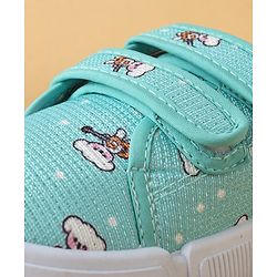 Cute Walk by Babyhug Velcro Closure Casual Shoes With Animal Print - Green