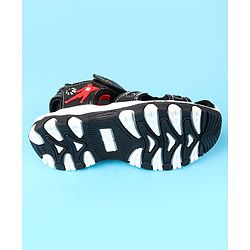 Cute Walk by Babyhug Velcro Closure Solid Sandals - Black