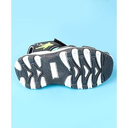 Cute Walk by Babyhug Velcro Closure Solid Sandals - Black