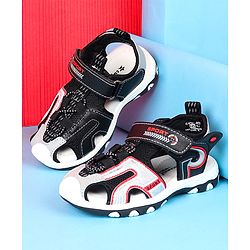 Cute Walk by Babyhug Velcro Closure Sandals With Sport Print - Black