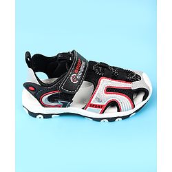Cute Walk by Babyhug Velcro Closure Sandals With Sport Print - Black
