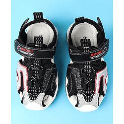 Cute Walk by Babyhug Velcro Closure Sandals With Sport Print - Black