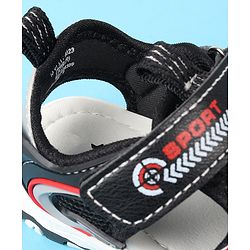 Cute Walk by Babyhug Velcro Closure Sandals With Sport Print - Black