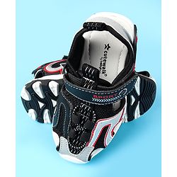 Cute Walk by Babyhug Velcro Closure Sandals With Sport Print - Black