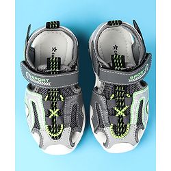 Cute Walk by Babyhug Velcro Closure Sandals With Sport Print - Black