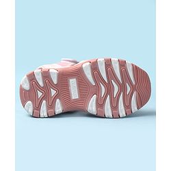 Cute Walk by Babyhug Velcro Closure Sandals With Heart Applique - Pink