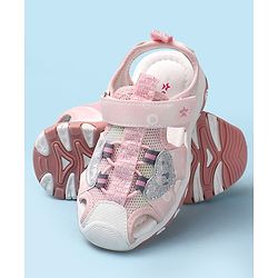 Cute Walk by Babyhug Velcro Closure Sandals With Heart Applique - Pink