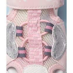 Cute Walk by Babyhug Velcro Closure Sandals With Heart Applique - Pink