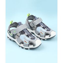 Cute Walk by Babyhug Velcro Closure Sandals - Light Blue