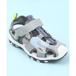 Cute Walk by Babyhug Velcro Closure Sandals - Light Blue