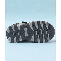 Cute Walk by Babyhug Velcro Closure Solid Sandals - Grey