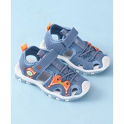 Cute Walk by Babyhug Velcro Closure Solid Sandals - Blue