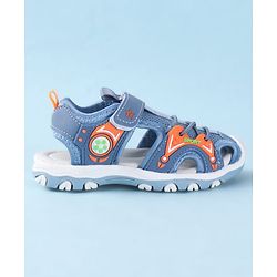 Cute Walk by Babyhug Velcro Closure Solid Sandals - Blue