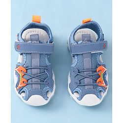 Cute Walk by Babyhug Velcro Closure Solid Sandals - Blue