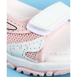 Cute Walk by Babyhug Velcro Closure Solid Sandals - Peach