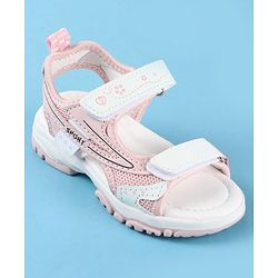 Cute Walk by Babyhug Velcro Closure Solid Sandals - Peach